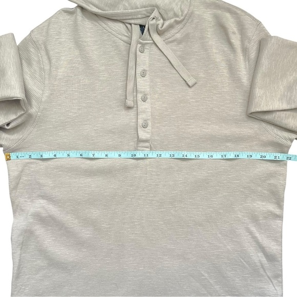 NWT Jachs Cream Tight Knit Hooded Henley Shirt sz M - Picture 6 of 9